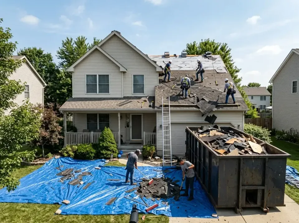 roof-replacement-debris-remova-004 — frequently asked questions, Cheapest Dumpster Rentals in Gulf Breeze, FL